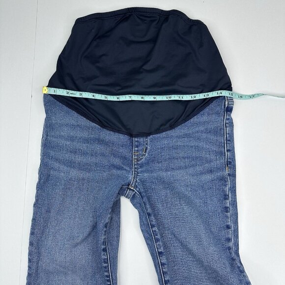 Madewell Women’s Blue Maternity‎ Kick Out Over-The-Belly Jeans W25-30/L26.5 - Picture 10 of 13